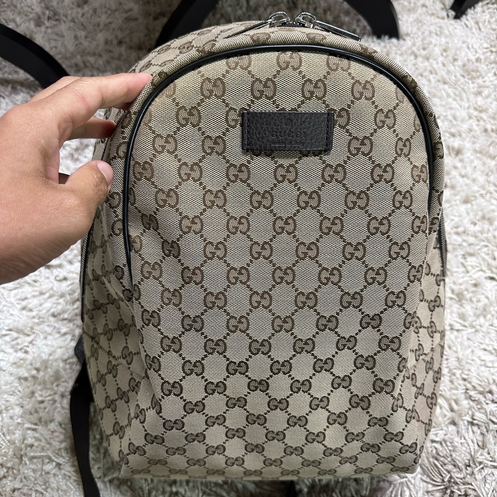 GUCCI BAGPACK brown canvas